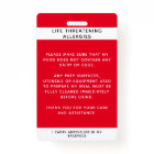 Red Food Allergy Alert Photo
