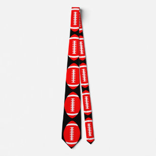 Red Football Coach or Player Formal Party or Event Neck Tie