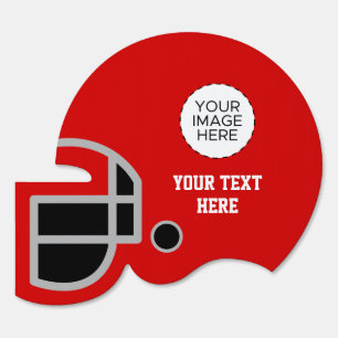 Red Football Helmet-Shaped Yard Sign