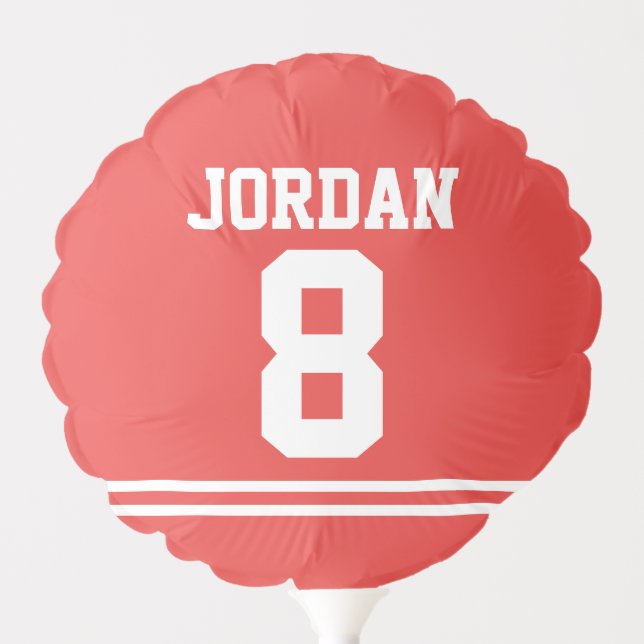 Red Football Jersey - Sports Theme Birthday Party Balloon (Front)