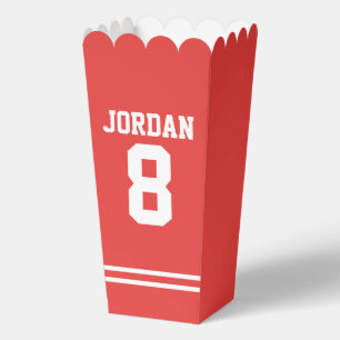 Red Football Jersey - Sports Theme Birthday Party Favor Boxes