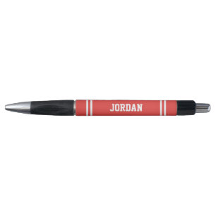 Red Football Jersey with Custom Name Pen