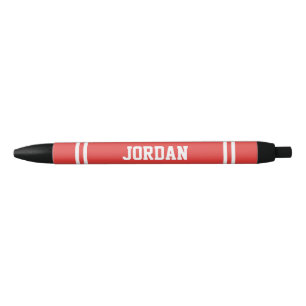 Red Football Jersey with Custom Name Pen