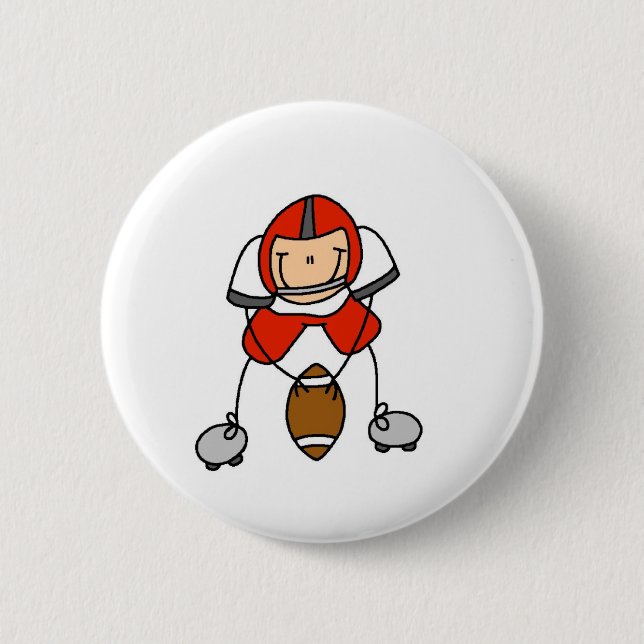 Red Football Player Button (Front)