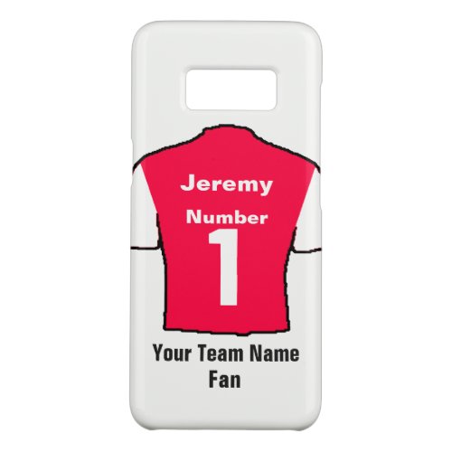 Red Football Shirt Choose name and team Case_Mate Samsung Galaxy S8 Case