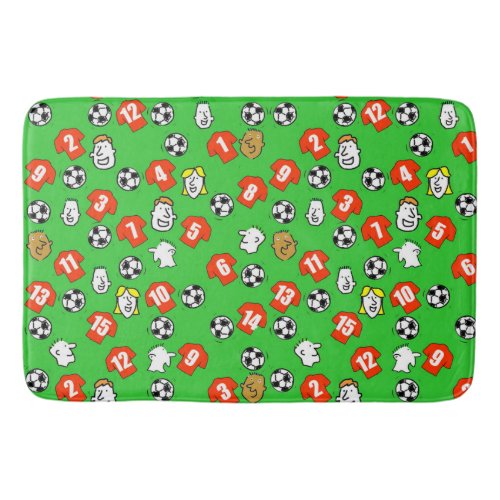 Red football shirts bathroom mat