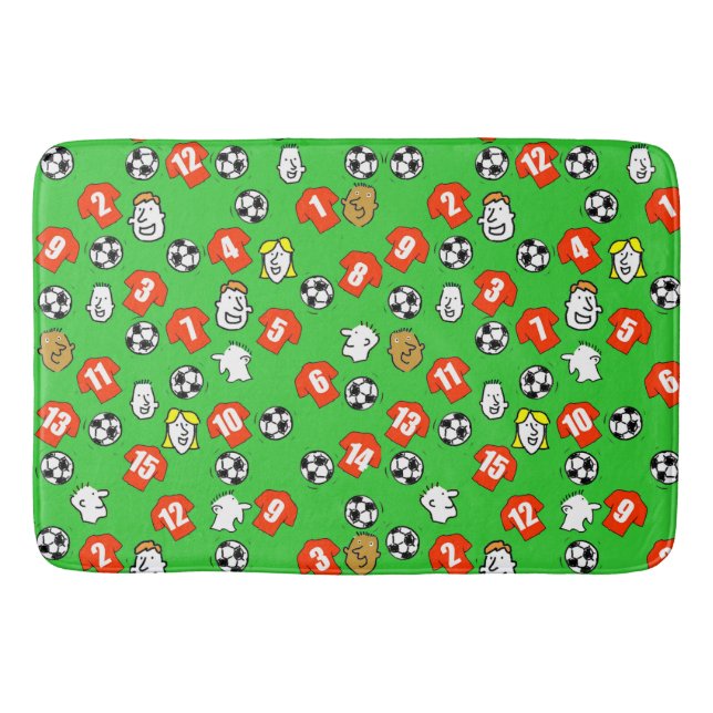 Red football shirts bathroom mat (Front)