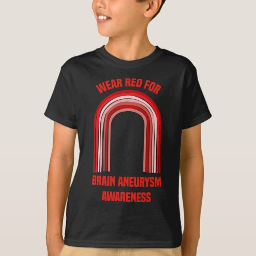 Red For Brain Aneurysm Awareness Brain Aneurysm 1  T_Shirt