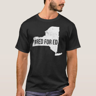 Red For Ed New York Teacher Public Education T-Shirt