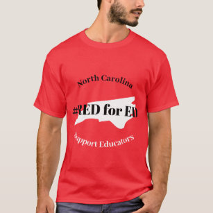 Shelly Creates It - Eagles Red for Ed L / Red Tee / Solid Black Ink