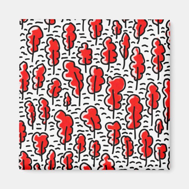 Red Forest Magnet (Front)