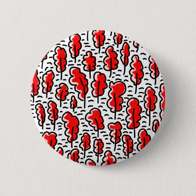 Red Forest Pinback Button (Front)