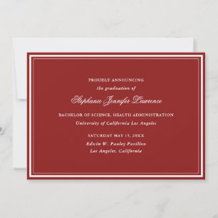 Red Formal Graduation Announcement