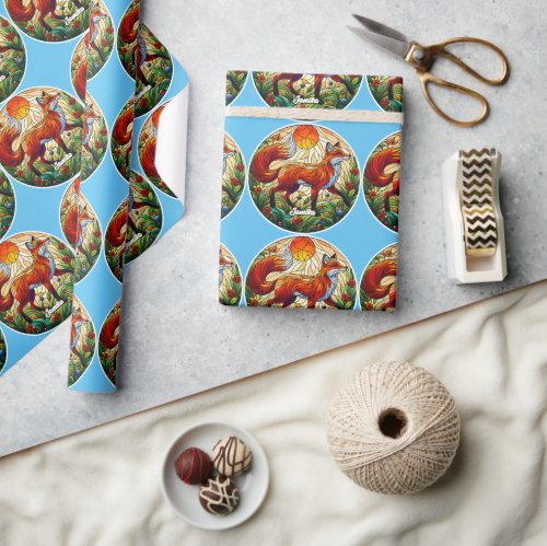  Red Fox and Sun Wrapping Paper