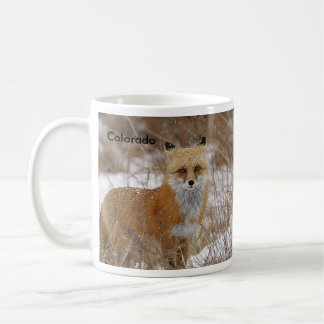 Red Fox and Tracks Coffee Mug