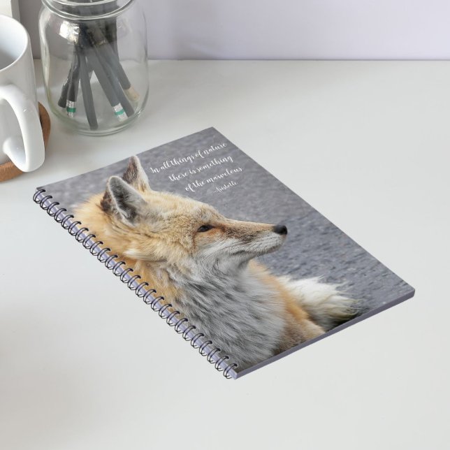 Red Fox Aristotle Philosophical Quote Notebook (In Situ)
