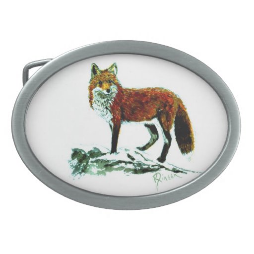 Red Fox Belt buckle | Zazzle