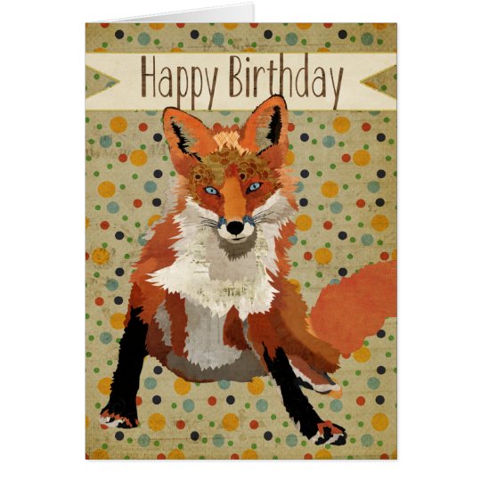Red Fox Birthday Card | Zazzle.com