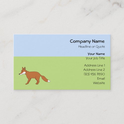 Red Fox. Business Card Template
