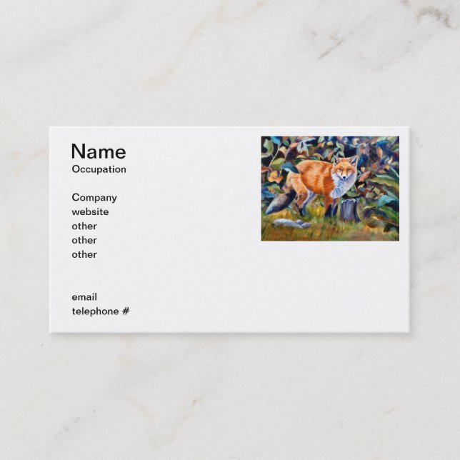 Red Fox Business Card (Front)