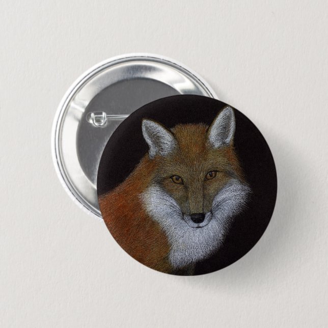 Red Fox Button (Front & Back)