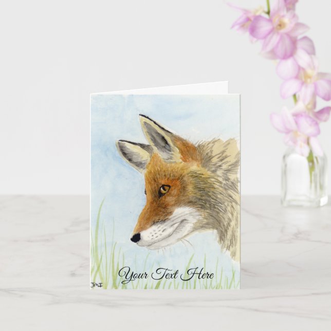 Red Fox Card (Orchid)
