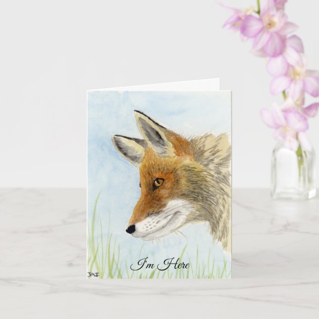 Red Fox Card (Orchid)