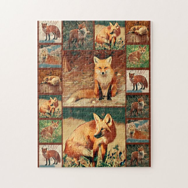 Red Fox Collage Jigsaw Puzzle (Vertical)