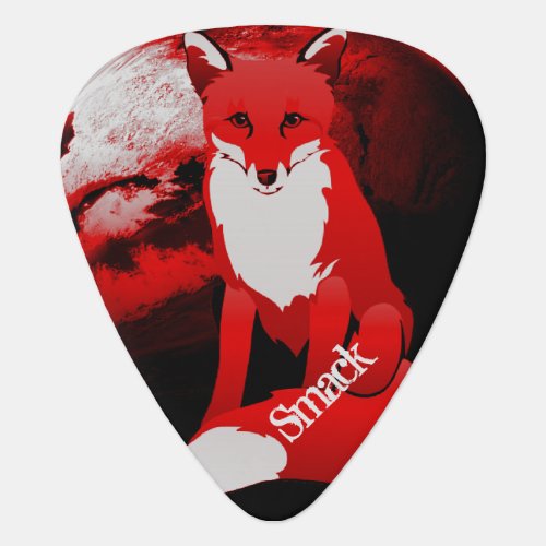 Red Fox Design Personalized Guitar Pick