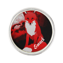 Red Fox Design Personalized Pin