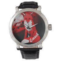 Red Fox Design Personalized Unisex Wrist Watch