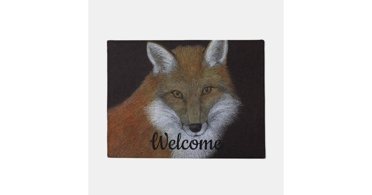 Red Fox Doormat Zazzle