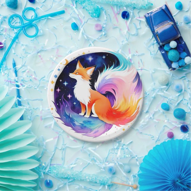 Red Fox Dreams Birthday Paper Plates (Party)