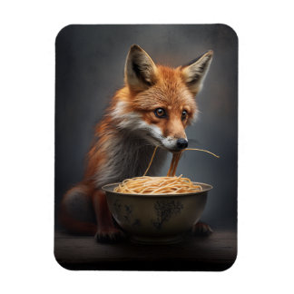 Red Fox Eating Spaghetti Magnet