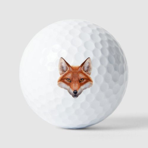 Red Fox Face Golf Balls