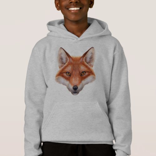 Red Fox Face Hoodie