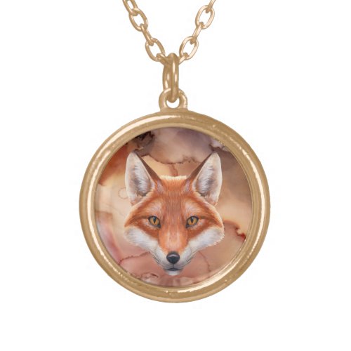 Red Fox Face Necklace