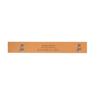 Red Fox, Fancy Fox Art Wrap Around Address Labels