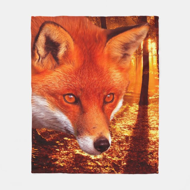 Red Fox Fleece Blanket (Front)