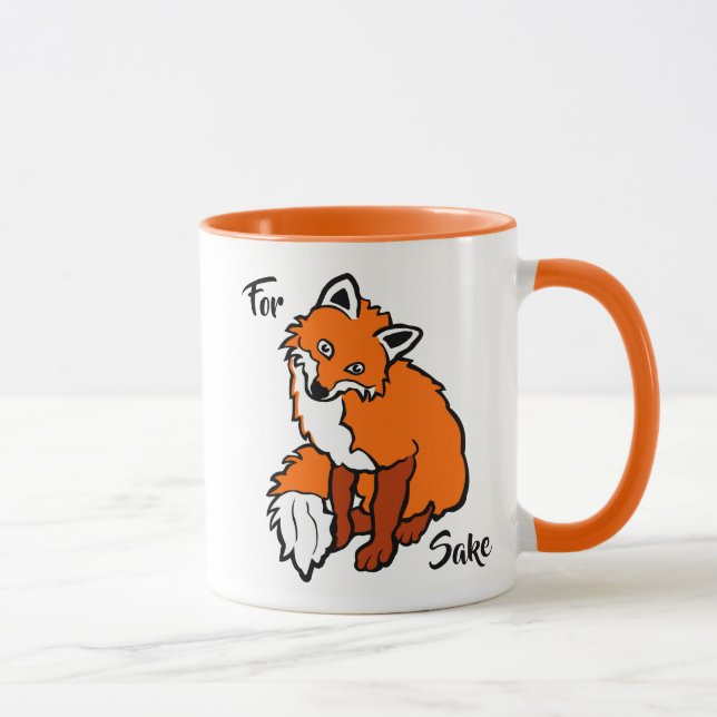 Red Fox, for sake funny customizable Mug (Right)