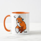 Red Fox, for sake funny customizable Mug (Left)