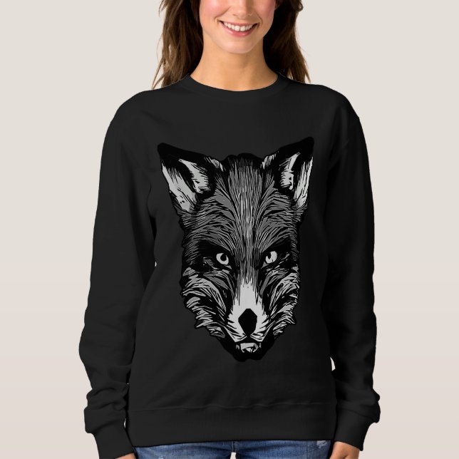 Red fox forest animal wild predator artwork  1 sweatshirt (Front)