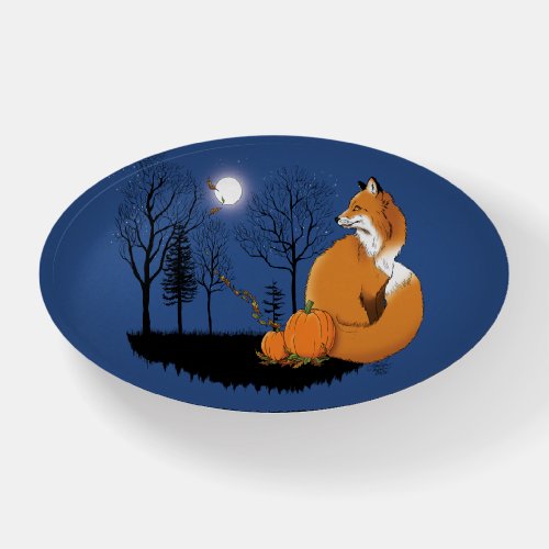 Red Fox Forest Pumpkins Paperweight