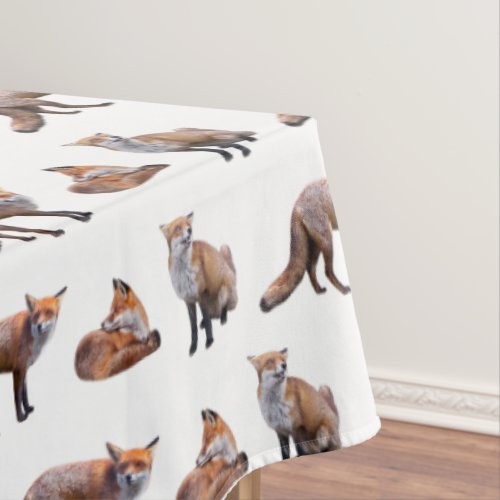 Red Fox Frenzy Tablecloth choose colour