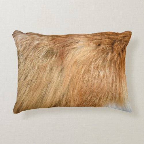Red Fox Fur Pattern Tile Accent Pillow