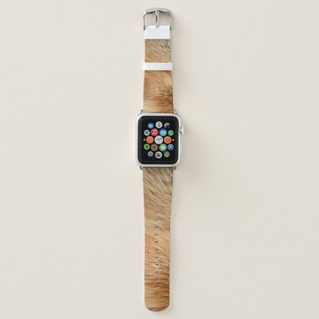 Red Fox Fur Pattern Tile Apple Watch Band (Front)