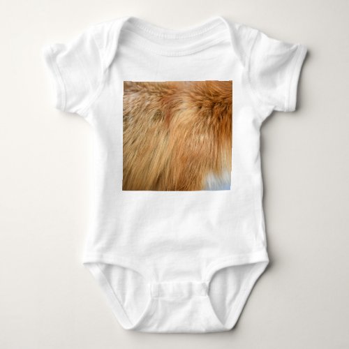 Red Fox Fur Pattern Tile Baby Bodysuit