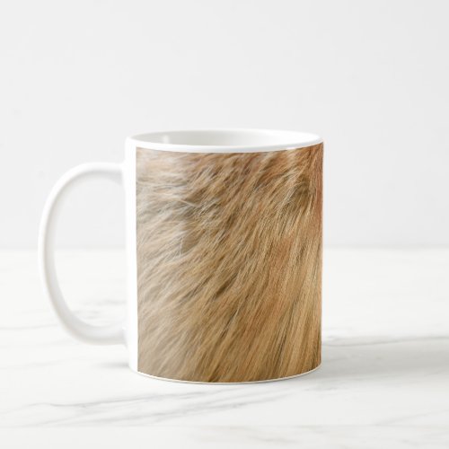 Red Fox Fur Pattern Tile Coffee Mug