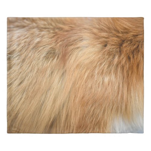 Red Fox Fur Pattern Tile Duvet Cover