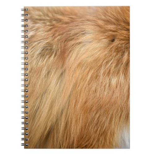 Red Fox Fur Pattern Tile Notebook